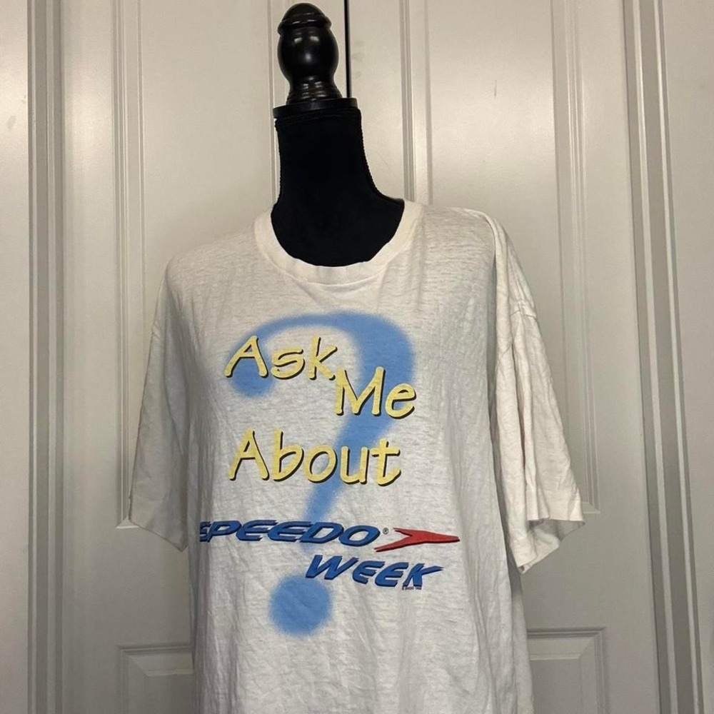 Vintage Speedo "Ask Me About Speedo Week" Graphic T-Shirt XL